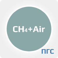 ПГС ГСО 1 разряд метан (CH4) 1,83% в воздухе (air) в стальном баллоне 4-5 л. вентиль латунь